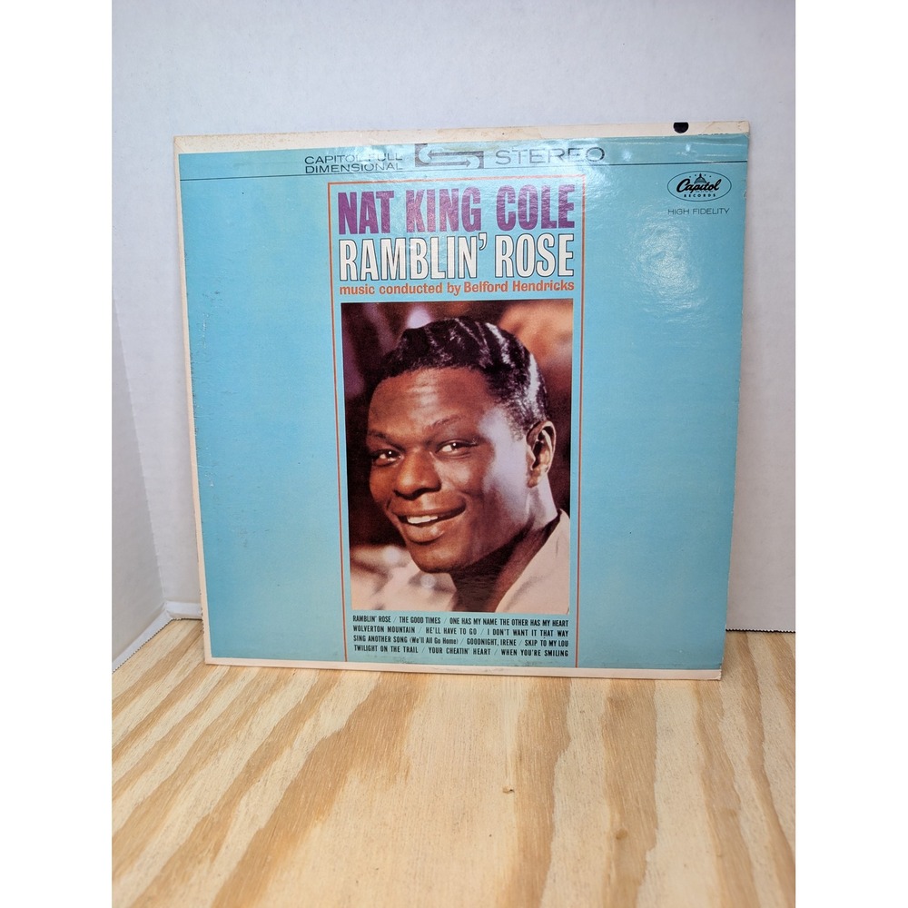 Nat King Cole Ramblin Rose Vinyl LP Stereo Capitol Record ST-1793 Vintage Record